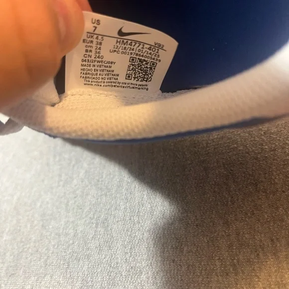 Nike Pacific Game Royal White-Black Sneaker Women's Shoe Size 7 HM4771-401​ - Picture 10 of 11